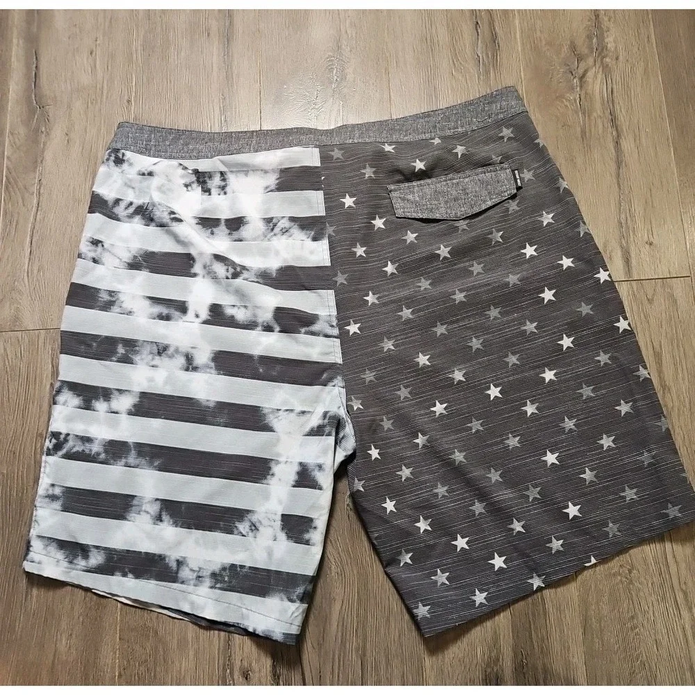 Depart West Board Shorts Men Size 40 Stars & Stripes Multicolor Lightweight 1317